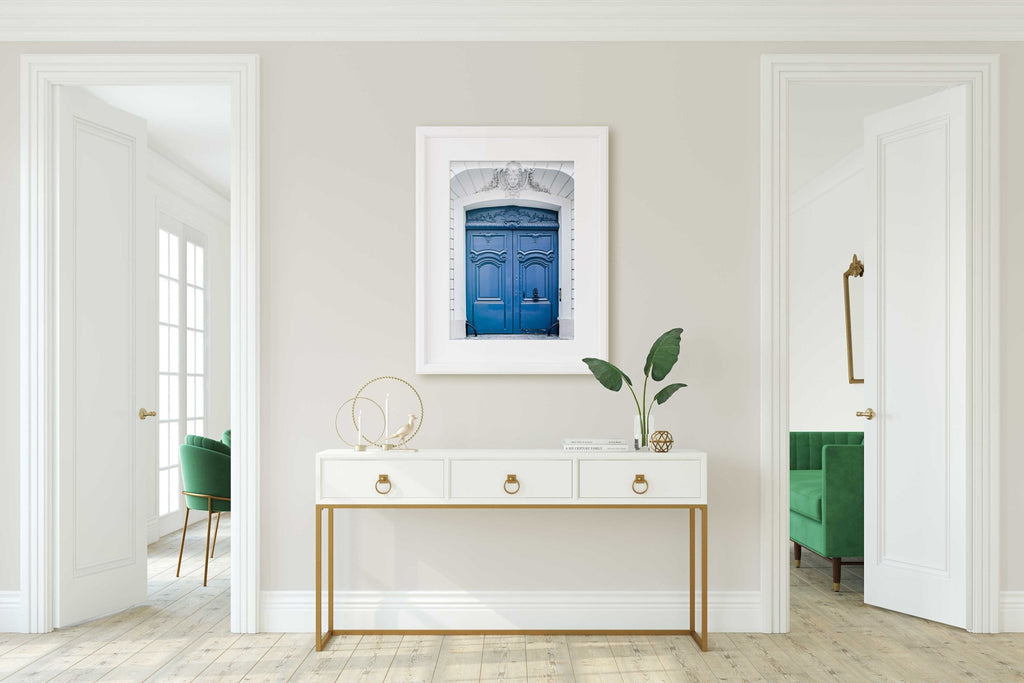 Paris Ornate French Azure Blue Door Prints, Parisian Architecture & Travel Photography, Stylish Home & Office Wall Decor - Artwork by Lili