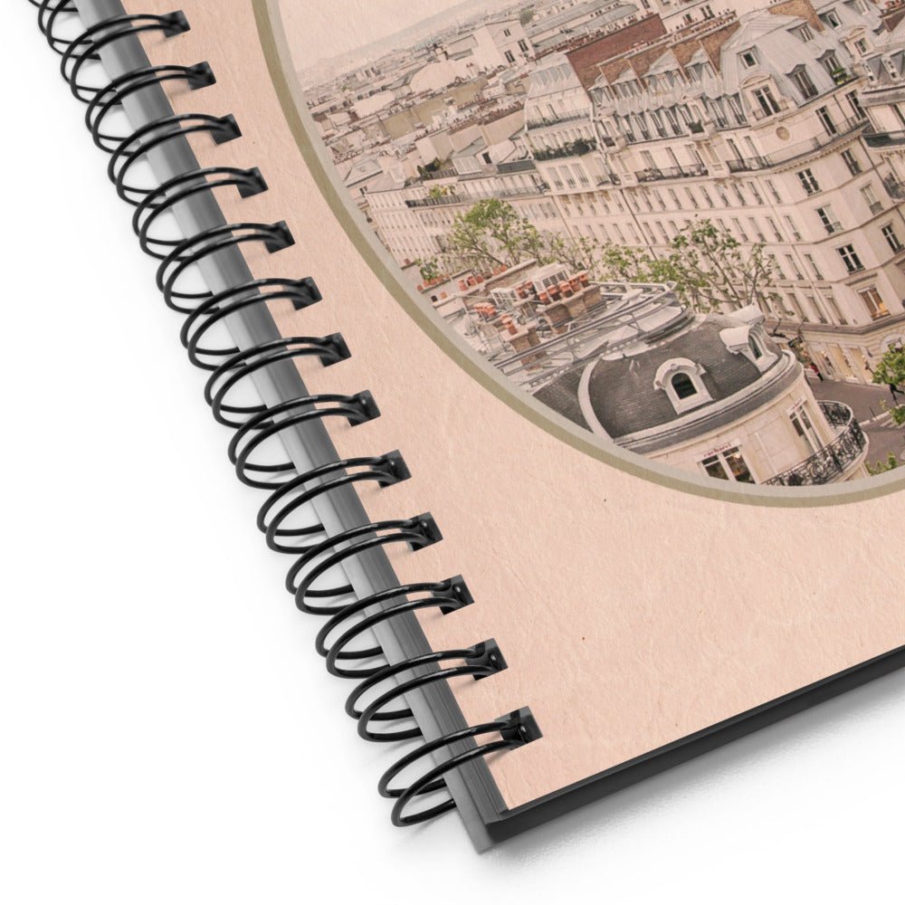 Paris Pink Vintage Design Spiral Journal/Notebook - Artwork by Lili