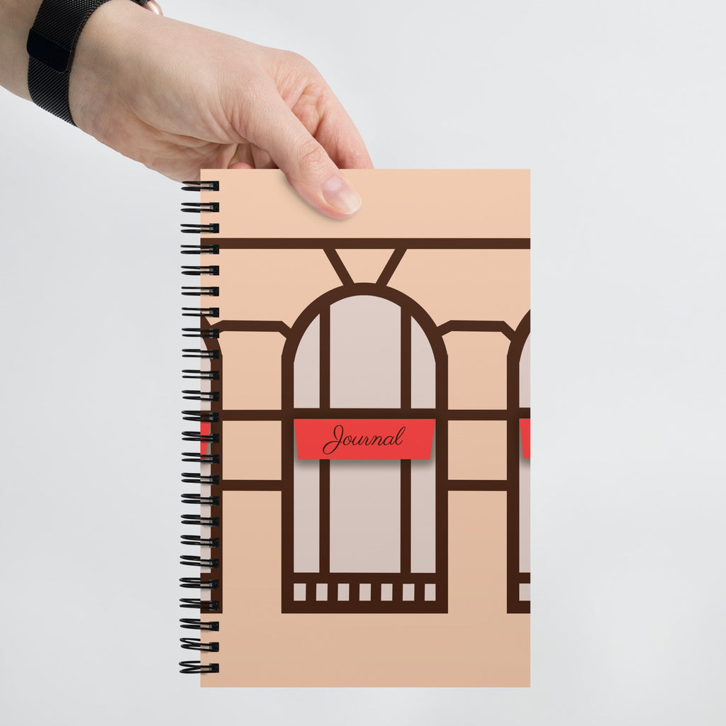 Parisian Boutique Spiral Notebook/Journal - Artwork by Lili
