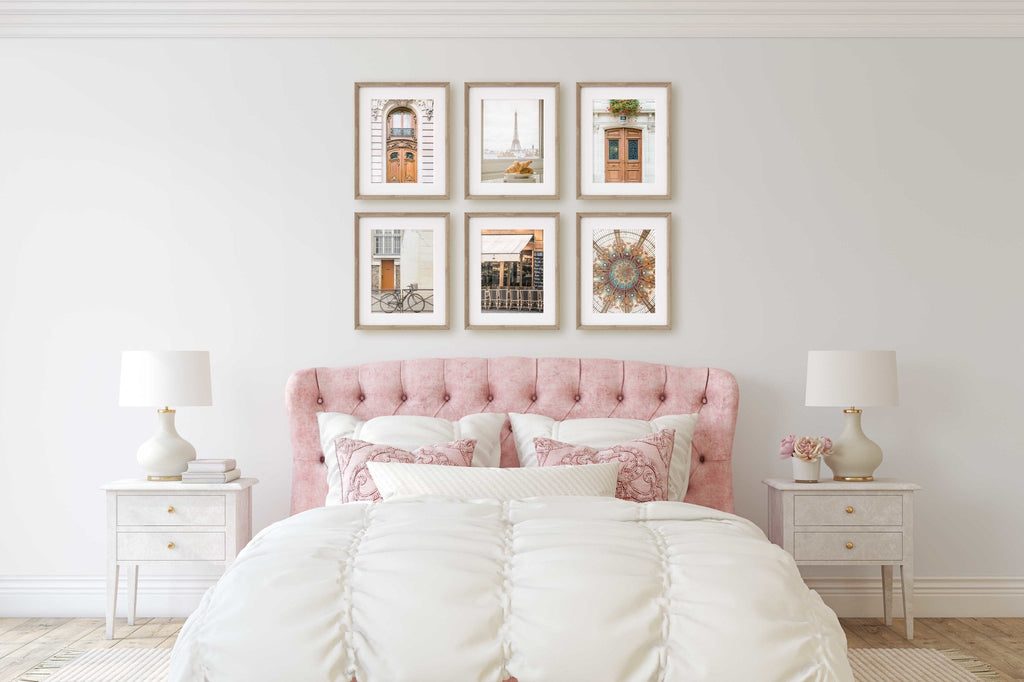 Parisian Cityscape Travel Photography Set of 6 Rectangular Prints, Elegant Warm Toned Motifs, France Europe Home & Office Wall Art Decor - Artwork by Lili