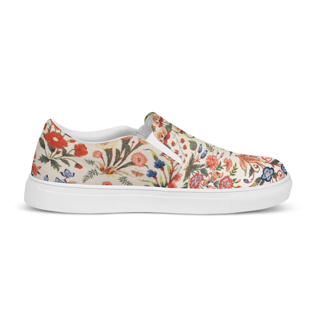 Persian Floral Motif Women’s Slip-on Canvas Shoes - Artwork by Lili