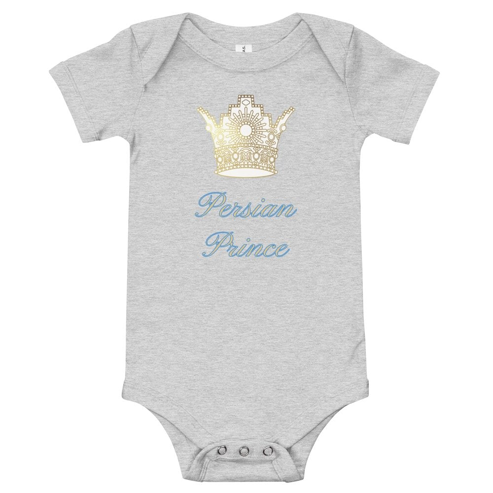 Persian Prince Baby Short Sleeve One Piece - Artwork by Lili