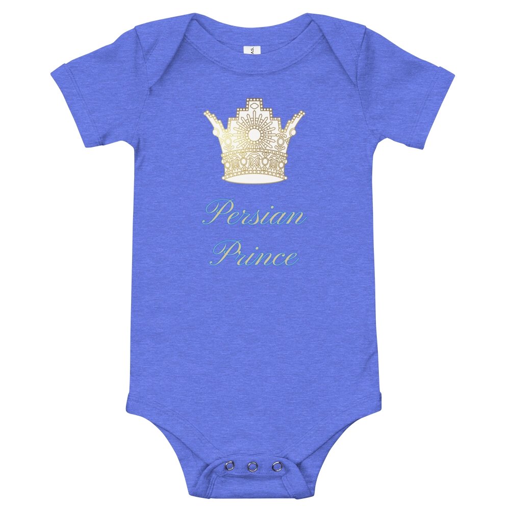 Persian Prince Baby Short Sleeve One Piece - Artwork by Lili