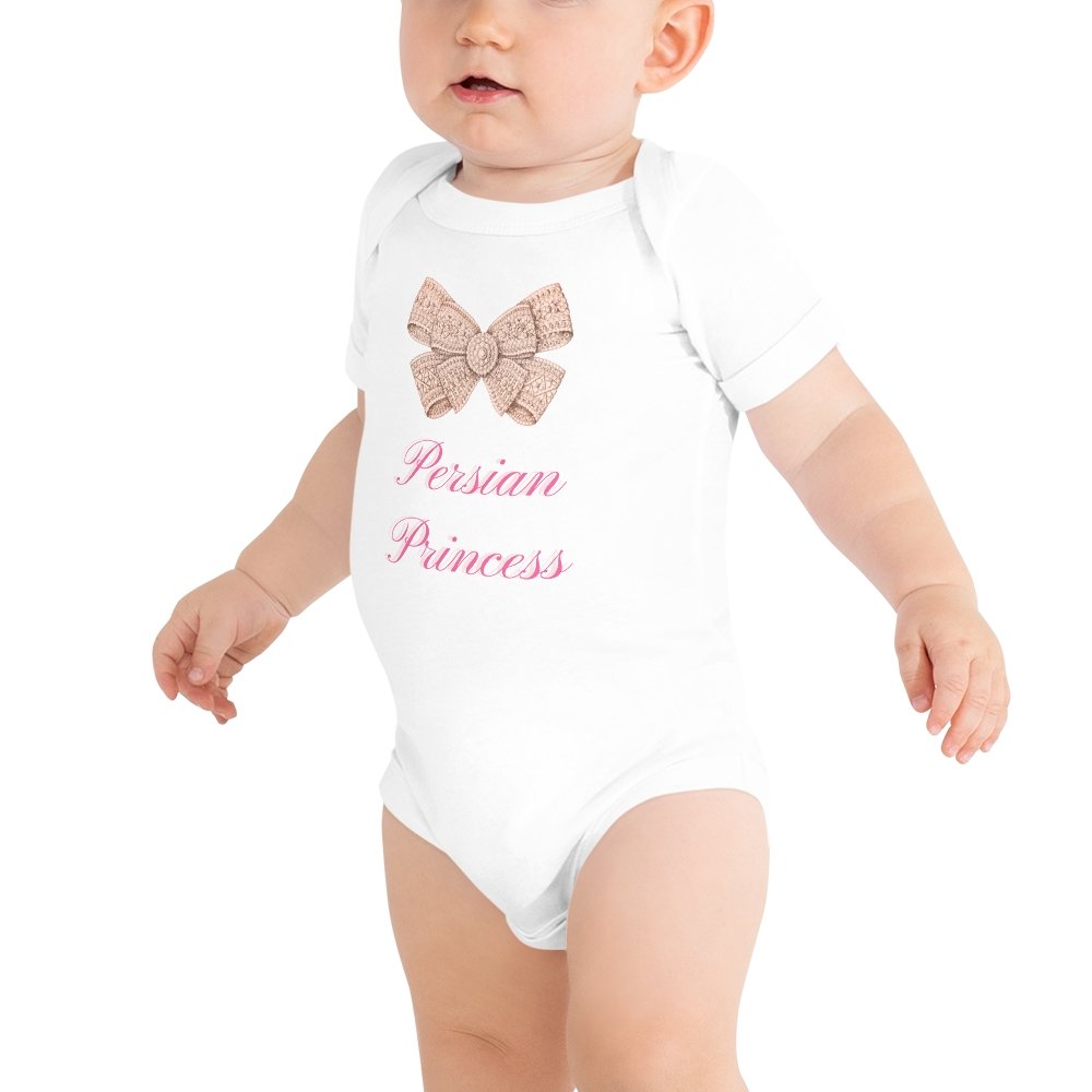 Persian Princess Baby Short Sleeve One Piece - Artwork by Lili