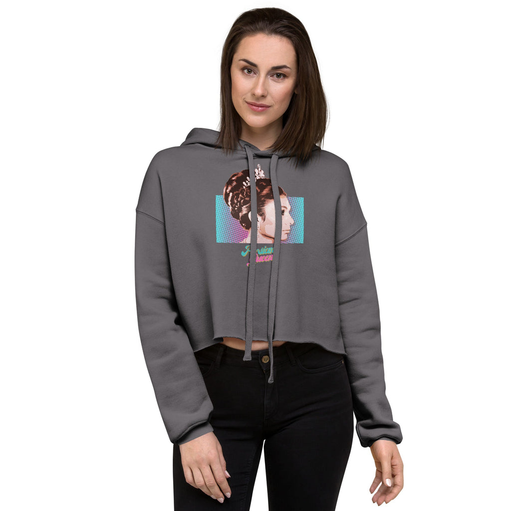 Persian Queen (Empress Farah of Iran) Crop Hoodie - Artwork by Lili