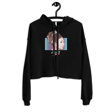 Persian Queen (Empress Farah of Iran) Crop Hoodie - Artwork by Lili