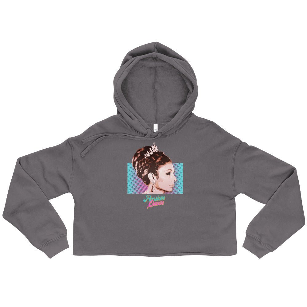 Persian Queen (Empress Farah of Iran) Crop Hoodie - Artwork by Lili
