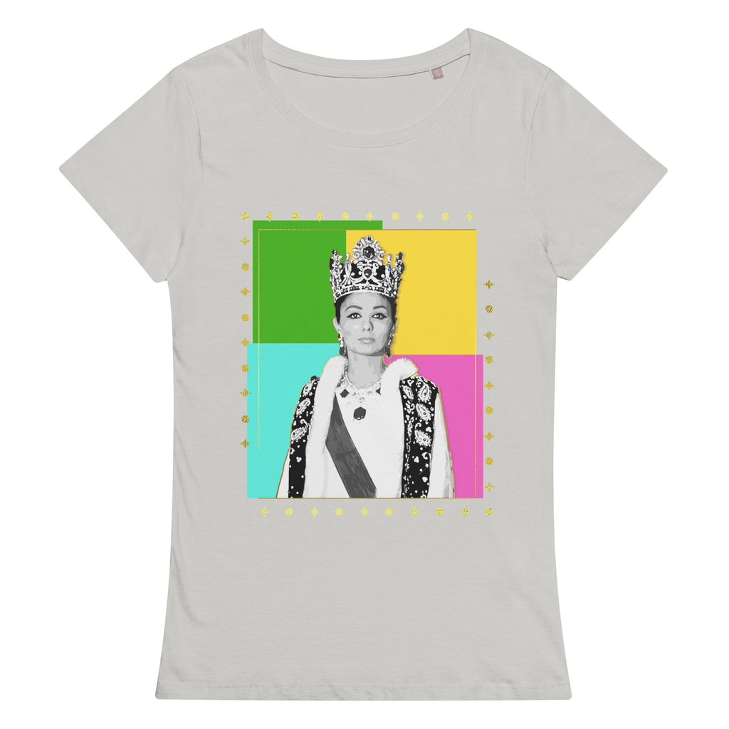 Persian Queen (Empress Farah of Iran) Pop Art Women's Organic T-shirt - Artwork by Lili