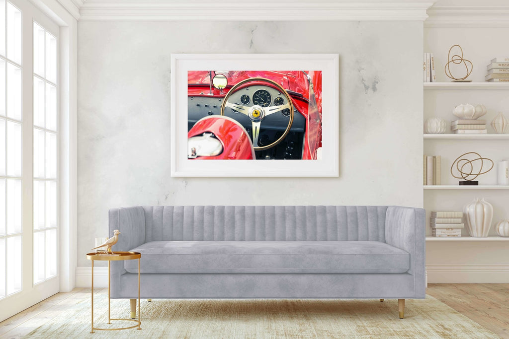 Red 1960 Ferrari 250TR Photography, Le Mans Winner, Italian Sportscar, Home & Office Wall Art Decor - Artwork by Lili