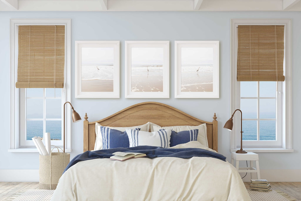 Santa Barbara Minimalist Beach Photography Set of 3 Prints, California Travel Natural Landscape Scenery, Home & Office Wall Art - Artwork by Lili