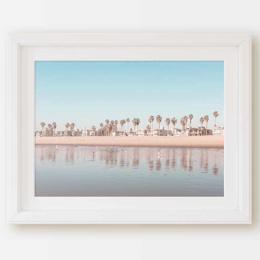 Santa Monica Beach Photography, Palm Trees Landscape Nature Print, Los Angeles California Lifestyle, Home & Office Decor - Artwork by Lili