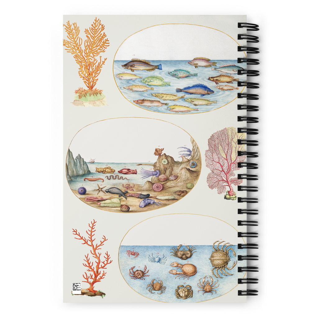 Sealife Theme Vintage Inspired Spiral Notebook/Journal  https://artworkbylili.com/products/sealife-theme-vintage-inspired-spiral-notebook