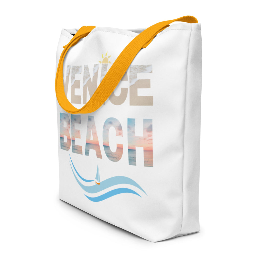 Venice Beach Large Tote Bag - Artwork by Lili