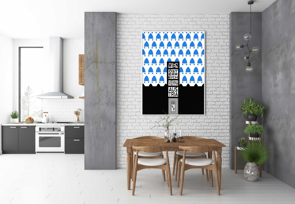 Vienna Jugendstil Inspiration Travel Poster Print, Wien Österreich Austria European Culture, Bold Graphic Pattern, Home & Office Wall Art Decor - Artwork by Lili