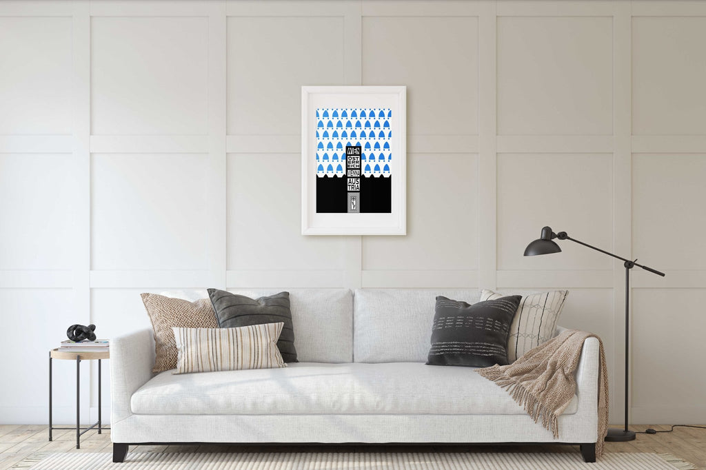 Vienna Jugendstil Inspiration Travel Poster Print, Wien Österreich Austria European Culture, Bold Graphic Pattern, Home & Office Wall Art Decor - Artwork by Lili