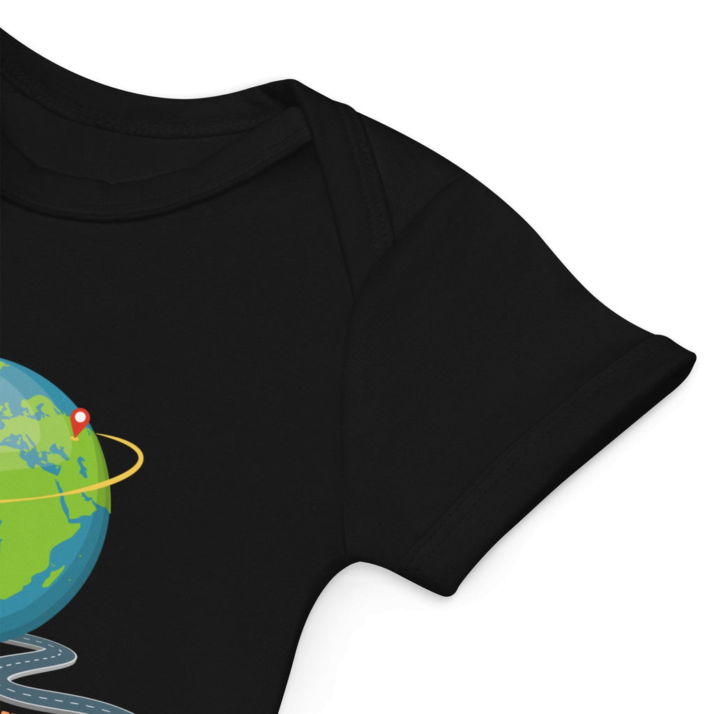 World Traveler (in Training) Organic Cotton Baby Bodysuit - Artwork by Lili